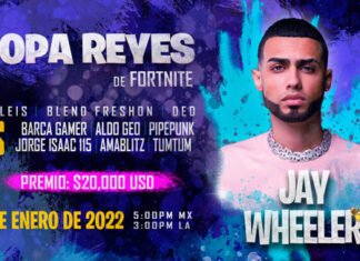 Nominado al Grammy Latino, Jay Wheeler tendrá su “Copa de Reyes” de Fortnite